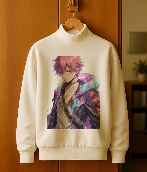 Hoodie--Anime - XL, White