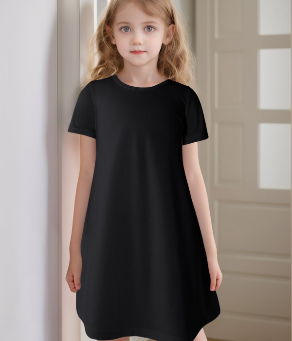 Girls' Dress - M, Black
